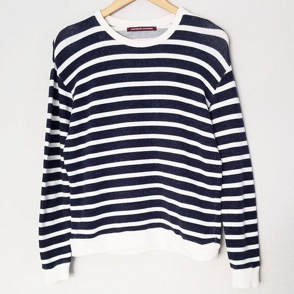 Comptoir Des Cotonniers  Striped Crewneck Pullover Jumper Sweatshirt XS Cotton - Picture 2 of 14